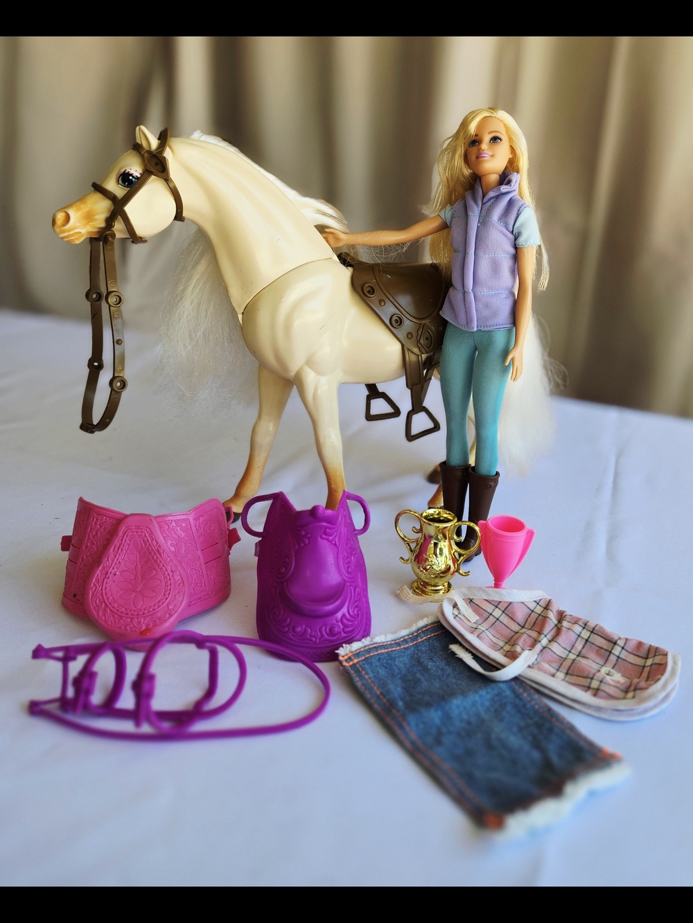 Barbie Horse & Rider Set – Barbie Doll with White Horse Equestrian💖🐴